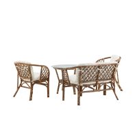 Svea Matteo loungeset - Loungestoelen walnoot - rattan