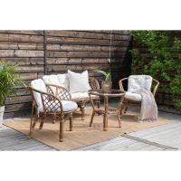 Svea Matteo loungeset - Loungestoelen walnoot - rattan