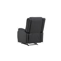 Svea Pino verstelbare fauteuil - lederlook - zwart