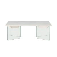 Donata rechthoekige bijzettafel - 80 x 120 cm - glas