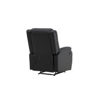 Svea Pino verstelbare fauteuil - lederlook - zwart