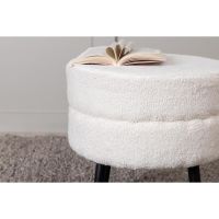 Svea Zane hocker - teddy - wit