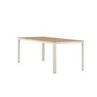Svea Mehmet tuintafel - 210 x 90 cm - beige/houtlook