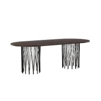 Svea Seko deens ovale eettafel - 220 x 100 cm - mokka