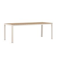 Svea Mehmet tuintafel - 210 x 90 cm - beige/houtlook