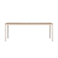 Svea Mehmet tuintafel - 210 x 90 cm - beige/houtlook