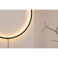 Mira ronde wandlamp - ø 100 cm - zwart