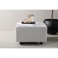 Sol hocker - boucle - lichtgrijs