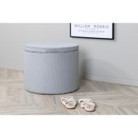 Blaze poef - rib - grijs