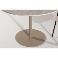 Svea Zuna ronde eettafel - ø110 cm - marmerlook - beige