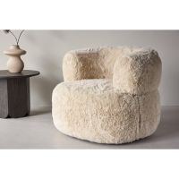 Sofia fauteuil - fake fur - off white