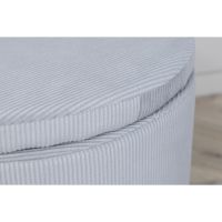 Blaze poef - rib - grijs