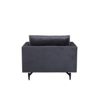 Ruma fauteuil - velvet - donkergrijs