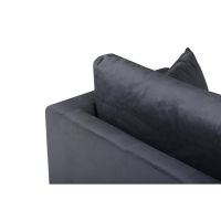 Ruma fauteuil - velvet - donkergrijs