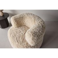 Sofia fauteuil - fake fur - off white
