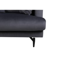Ruma fauteuil - velvet - donkergrijs