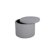 Blaze poef - rib - grijs