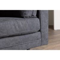 Svea Kora fauteuil - linnen - zwart