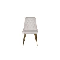 Zelano eetkamerstoel - gouden poot - velvet - beige