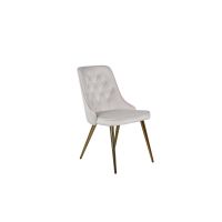 Zelano eetkamerstoel - gouden poot - velvet - beige