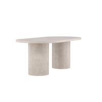 Svea Antonio ovale eettafel - 100 x 200 cm - marmerlook