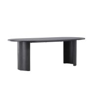 Svea Silvio ovale eettafel - 100 x 220 cm - zwart