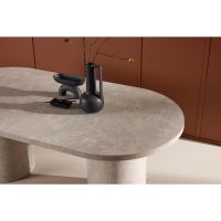 Svea Antonio ovale eettafel - 100 x 200 cm - marmerlook