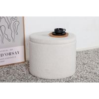 Svea Blaze poef - teddy - wit