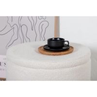 Svea Blaze poef - teddy - wit