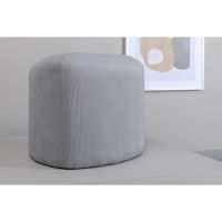 Troy poef - rib - zwart