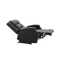 Svea Pino verstelbare fauteuil - lederlook - zwart