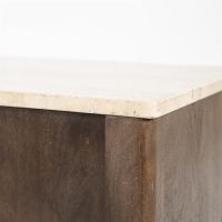Eleonora Dressoir Lio - 200 cm - Mango hout & travertin - 3 deurs