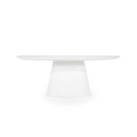 Ovale eettafel Elin - 200x110 cm - wit