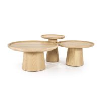 Eleonora Ronde salontafel Leia - eikenhout - ø66 cm