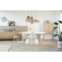 Ovale eettafel Elin - 200x110 cm - wit