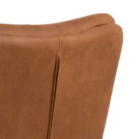 Nøra Ivalo draaistoel | zwart metaal onderstel | stof Kentucky - cognac