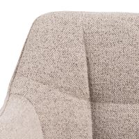 Nila armstoel | zwart metaal onderstel | stof Monza - beige