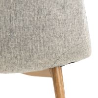Oda eetkamerstoel | naturel oak onderstel | stof Nesia - lichtgrijs
