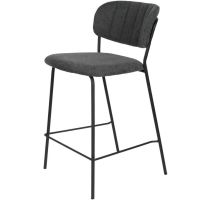 Viken barstoel 65 cm donkergrijs zwart