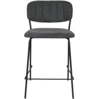 Viken barstoel 65 cm donkergrijs zwart