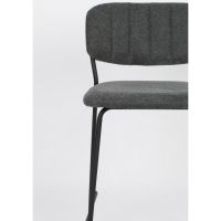 Viken barstoel 65 cm donkergrijs zwart