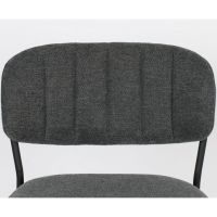 Viken barstoel 65 cm donkergrijs zwart