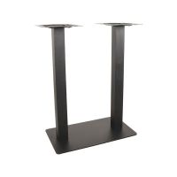 Bartafel poot dubbel 70x40x92 cm - zwart metaal