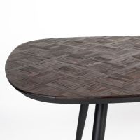 Puur Brianna ovale eettafel - donkerbruin