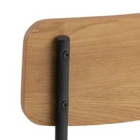 Nøra Mysa eetkamerstoel | zwart metaal onderstel | naturel oak - naturel