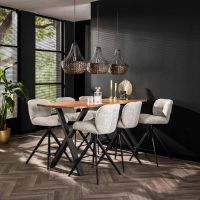 Davy draaibare barkruk - boucle van het woonmerk Fraaai