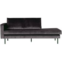 Daybed Rodeo Velvet Left Antraciet