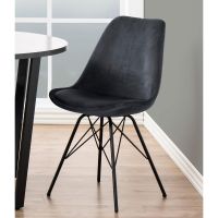 Nøra Sila eetkamerstoel | zwart metaal onderstel | stof Vic
