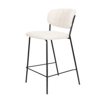 Puur Viken barstoel bouclé - wit