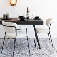 Puur Viken armstoel bouclé - wit